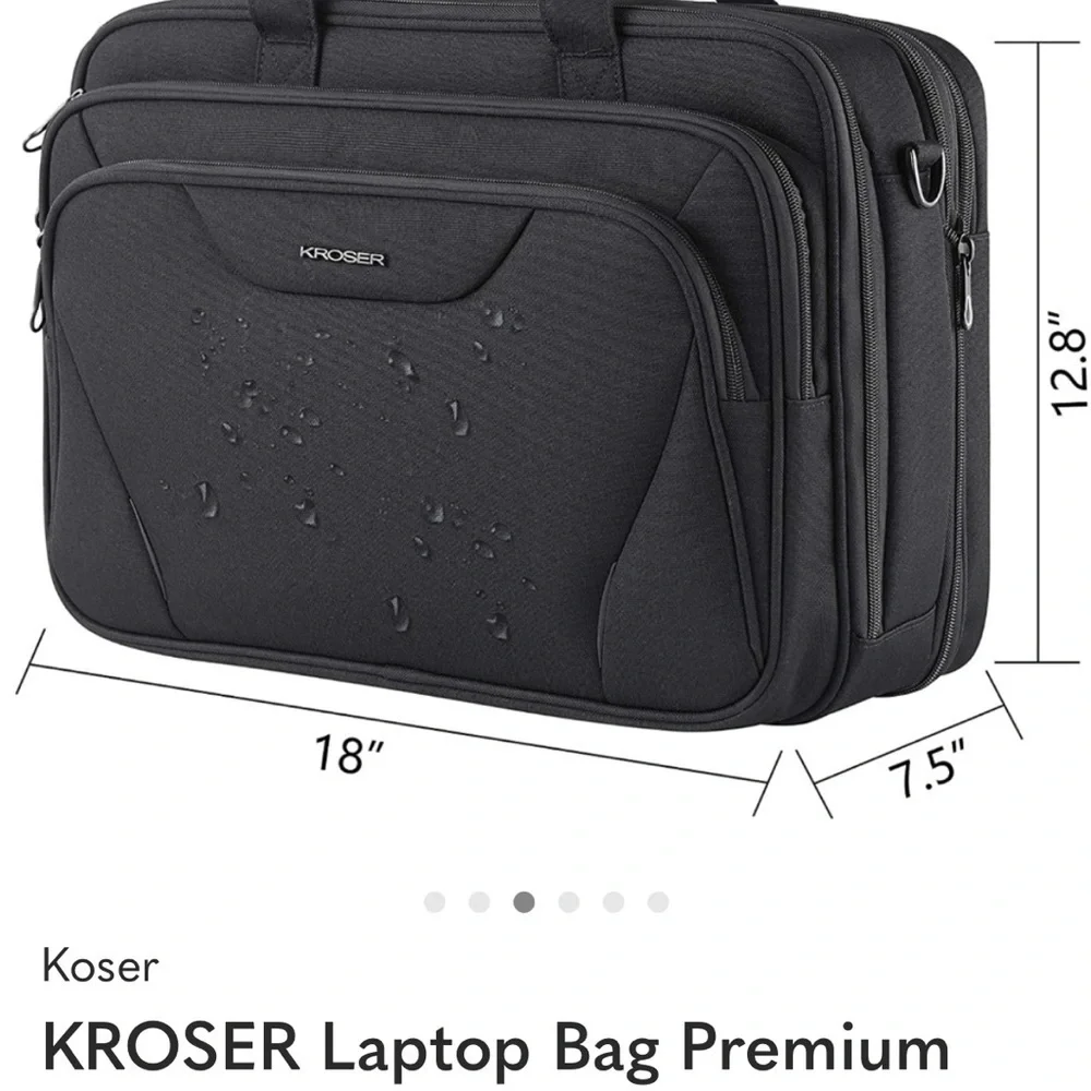 Kroeber Laptop Bag Premium Laptop Briefcase Fits up to 17.3 in Laptop Expands